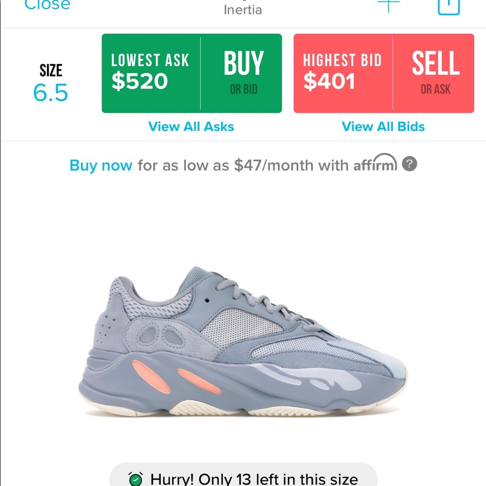 Adidas Yeezy boost 700 inertia